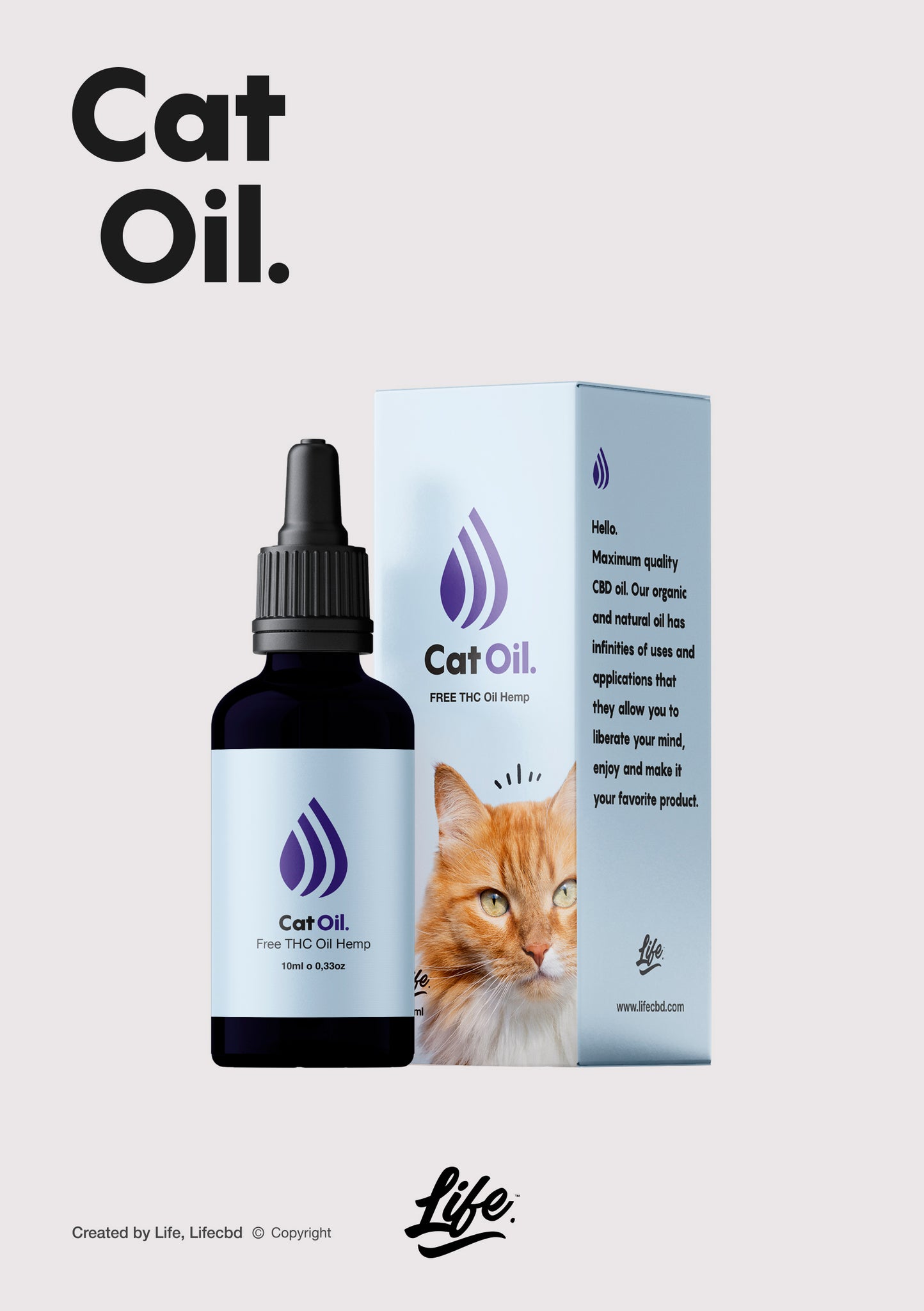Aceite relajante de cbd para mascotas felinas